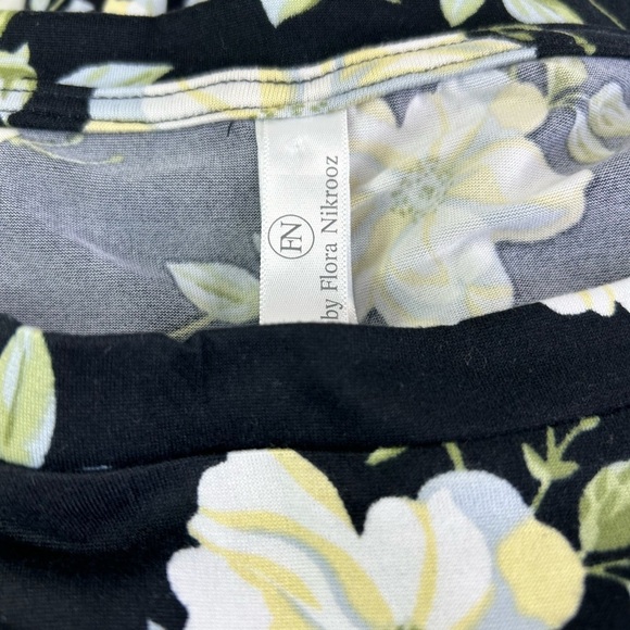 NEW Flora Nikrooz Ladies 2 Piece Pajamas PJs Set Women's Size XXL Black Floral - Picture 6 of 7